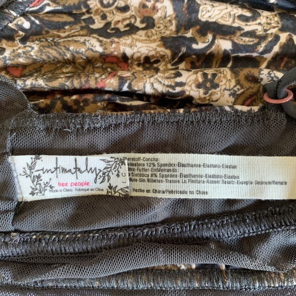 FREE PEOPLE INTIMATELY ON THE EDGE PRINT BRALETTE - Picture 12 of 14